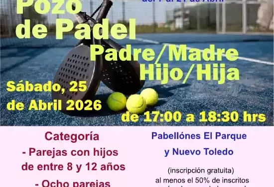 El día 25 de Abril pozo de pádel familiar en Illescas